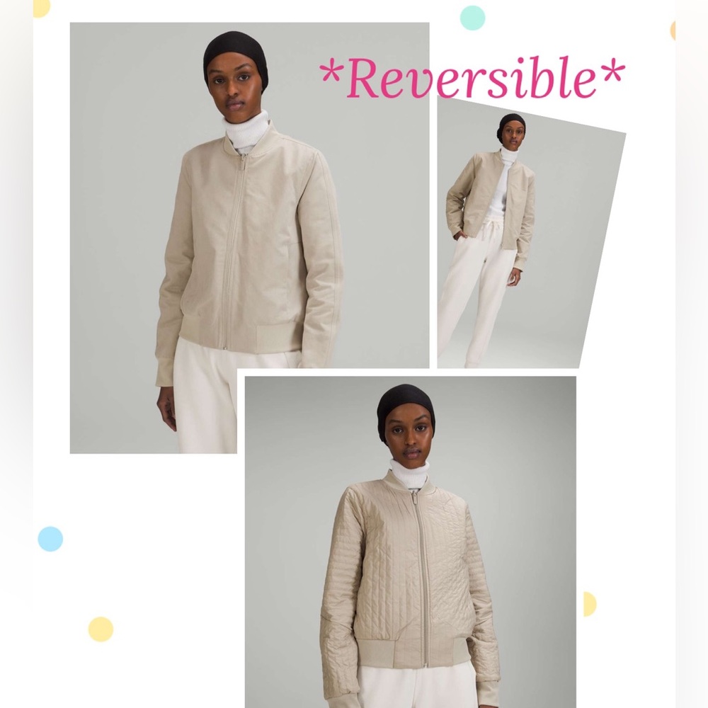 Lululemon Non-Stop Cotton Bomber *Reversible in Raw Linen